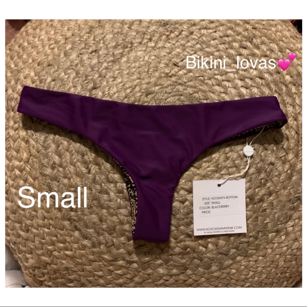 Acacia Swimwear NWT Hookipa Bottom in Blackberry